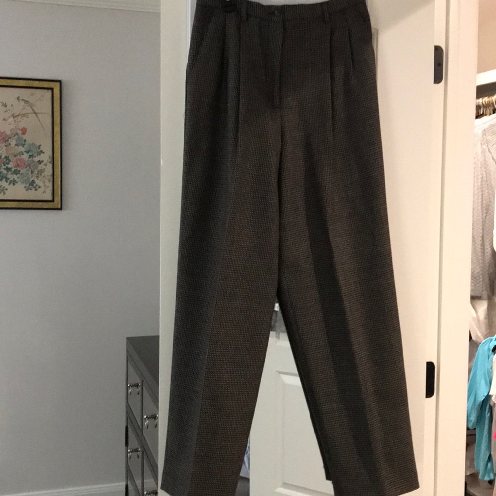 Wool pants - navy and cream